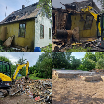 Namų, sandėliukų ardymas/griovimas Kaunas Griovimo darbai nuotrauka 3