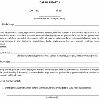 Darbo sutarčių ruošimas ir registravimas Klaipėda Patikima buhalterė MB nuotrauka 24