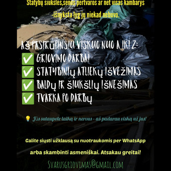 Griovimo darbai Vilnius Švarus Griovimas nuotrauka 6