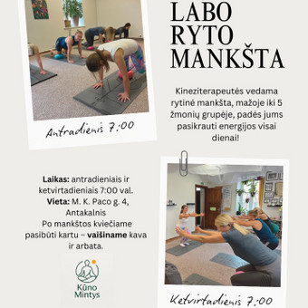 Grupinė treniruotė "Labo ryto mankšta" Vilnius Elina Marcinkevič nuotrauka 11