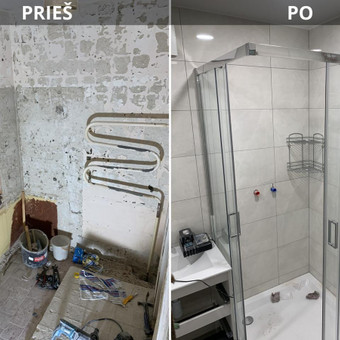 Plytelių klijavimas Panevėžys Rolandas Vizbaras nuotrauka 2