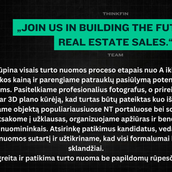 Turto nuoma (namas, butas, patalpos) Vilnius Thinkfin nuotrauka 3