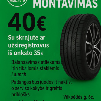 Padangų, ratų montavimas Vilnius Mindaugas A nuotrauka 5