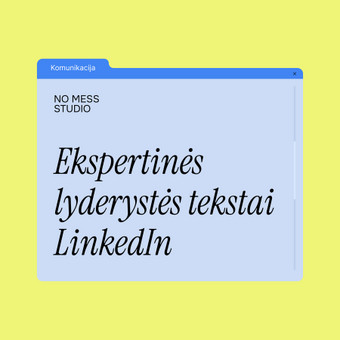 Ekspertinės lyderystės tekstai LinkedIn Vilnius No Mess Studio nuotrauka 23