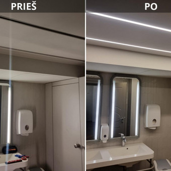 LED juostos montavimas Vilnius Gediminas nuotrauka 7
