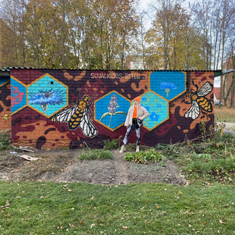 Grafiti piešimas Kaunas Eglė Tamulytė nuotrauka 4