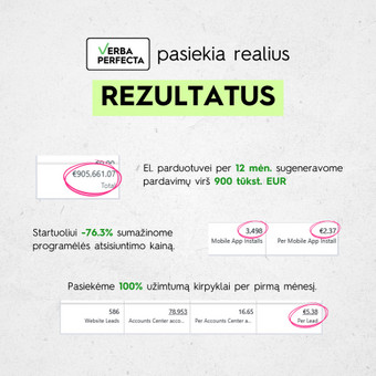 Facebook puslapio administravimas Vilnius Verba Perfecta nuotrauka 1