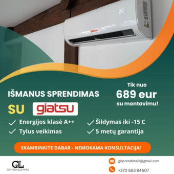 Kondicionierių montavimas Klaipėda GL Sprendimas, MB nuotrauka 2