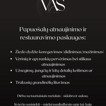 Papuošalų taisymas, atnaujinimas, restauravimas Elektrėnų sav. Aurelija Vasiliauskaitė nuotrauka 3