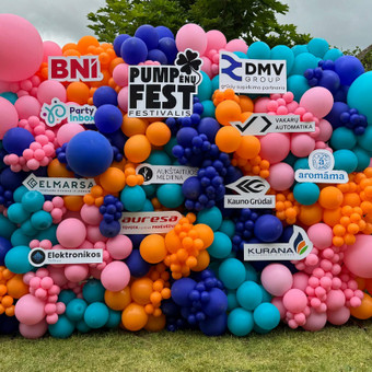 Balionų girlianda tik su matiniais balionais Vilnius Party Inbox nuotrauka 1