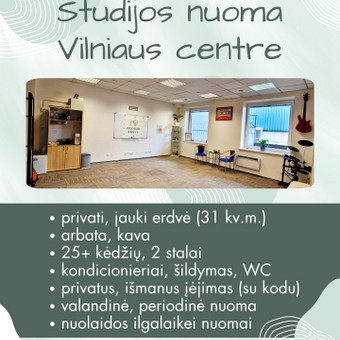 Studijos / patalpų nuoma privačiam užsiėmimui, pasibuvimui su draugais, šventei Vilniuje Vilnius Good2B erdvė nuotrauka 4
