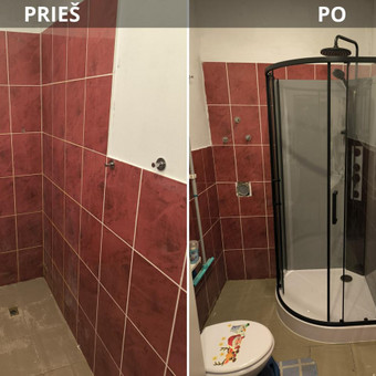 Dušo kabinos montavimas Kaunas Namų ūkio meistras / Handyman nuotrauka 17