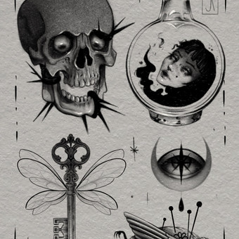 Tatuiruočių eskizų piešimas Kaunas Jogurtukas_tattoo nuotrauka 2