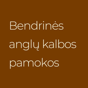 Bendrinės anglų kalbos pamokos Vilnius Kamilė Balčiūnaitė nuotrauka 1