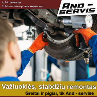 Važiuoklės, stabdžių remontas Klaipėda And-Servis nuotrauka 2