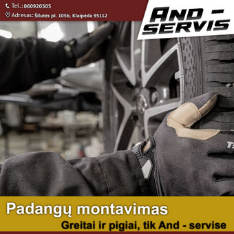 Padangų, ratų montavimas Klaipėda And-Servis nuotrauka 7