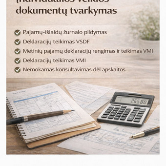 Individualios veiklos apskaitos tvarkymas Klaipėda Anastasija nuotrauka 5