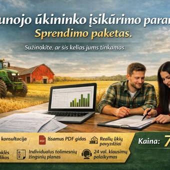 Jaunojo ūkininko įsikūrimo parama - konsultacija + sprendimo paketas Kauno rajonas Konsultantė nuotrauka 5