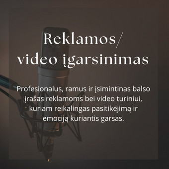 Reklamos, video įgarsinimas Kaunas Karina Misevičienė nuotrauka 1