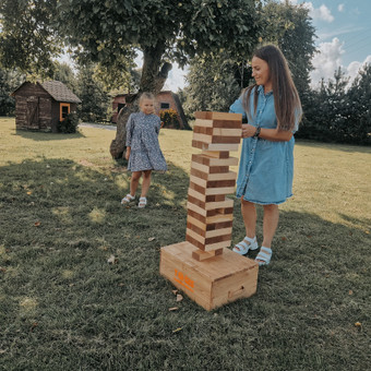 XXL JENGA SU UŽDUOTIMIS Klaipėda TOŠIS - žaidimų nuoma nuotrauka 9