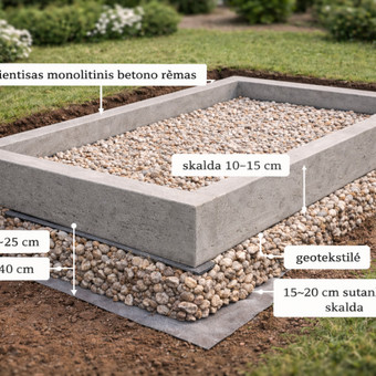 Kapavietės pamatų betonavimas Kaunas Linas Zareckas nuotrauka 3