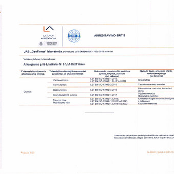 Gruntų laboratoriniai tyrimai Vilnius UAB GeoFirma nuotrauka 8