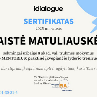 Karjeros konsultacija Vilnius Aistė Matuliauskė nuotrauka 4