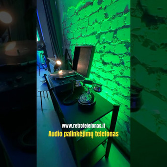 Audio palinkėjimų telefonas + USB (medinis, graviruotas) Kaunas Retro telefonas nuotrauka 2