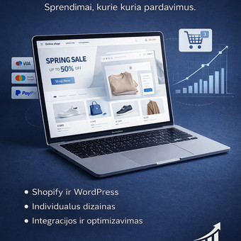 Svetainių dizainas (web design) Šiauliai Svetainių kūrimas ir e. parduotuvės verslui nuotrauka 1