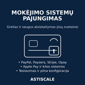 Mokėjimo sistemų pajungimas Šiauliai Svetainių kūrimas ir e. parduotuvės verslui nuotrauka 5