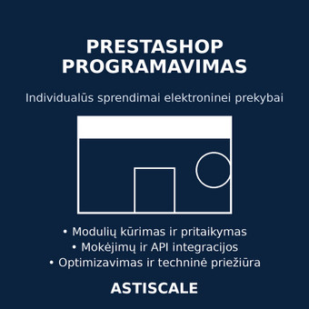 Programavimas su PrestaShop Šiauliai Svetainių kūrimas ir e. parduotuvės verslui nuotrauka 6