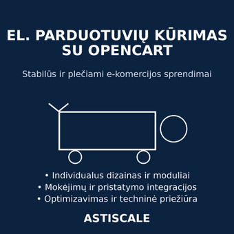 El. parduotuvių kūrimas su OpenCart Šiauliai Svetainių kūrimas ir e. parduotuvės verslui nuotrauka 7