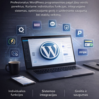 Programavimas su WordPress Šiauliai Svetainių kūrimas ir e. parduotuvės verslui nuotrauka 8