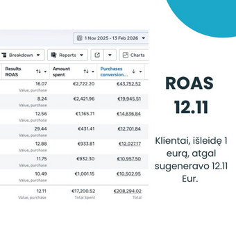 Meta Ads reklama (Instagram ir Facebook reklama) Vilnius Eglė Tertelė nuotrauka 3