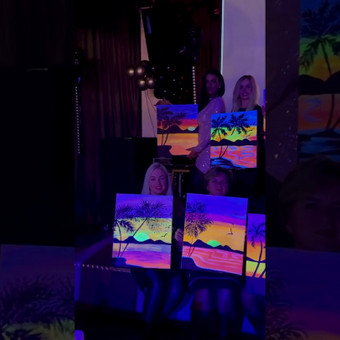 NEON tapybos sesija UV šviesoje Panevėžys IŠVAŽIUOJAMOSIOS EDUKACIJOS | KOGANART nuotrauka 3