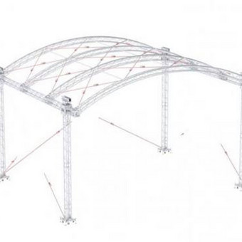 Lauko scena su stogu 6x4 Kaunas Uab Stage solutions nuotrauka 1