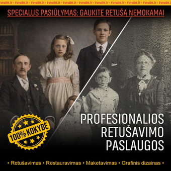 Nuotraukų restauravimas Vilnius M. D. nuotrauka 2