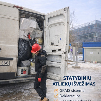 Statybinių atliekų išvežimas Vilnius MB Transporto sprendimai nuotrauka 5