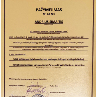 Priklausomybių konsultacija Klaipėda Andrius Simaitis nuotrauka 5