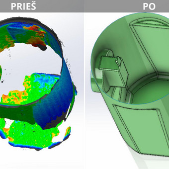 Skaitmeninis atkūrimas iš skenuotos detalės failo į 3D CAD Klaipėda Oleg Lyan nuotrauka 8
