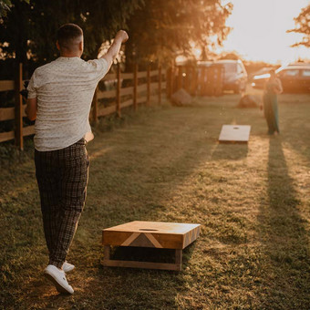 Cornhole (kukurūzų futbolo) nuoma Kaunas MB Margas miškas nuotrauka 1