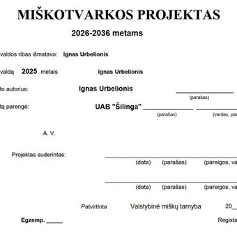 Miškotvarkos projekto parengimas Alytus Ignas Urbelionis nuotrauka 2