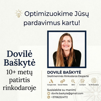Google Ads reklama Kaunas Dovilė Baškytė nuotrauka 1