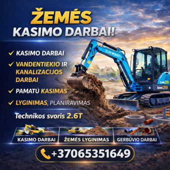 Ekskavatoriaus nuoma Panevėžys Linas Galiauskas nuotrauka 1