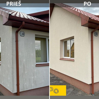 Fasadų plovimas Kaunas Kokybiška Švara nuotrauka 2