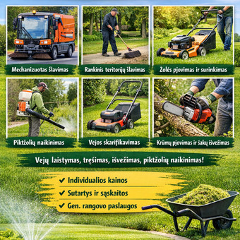 Žolės pjovimas Klaipėda Švara sau nuotrauka 1