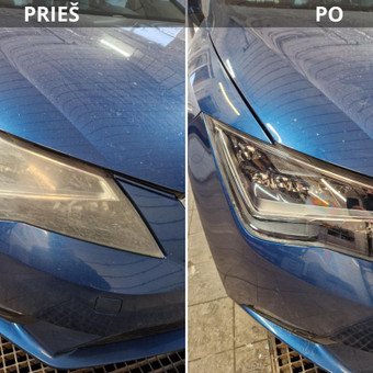 Žibintų poliravimas Panevėžys H7 garažas nuotrauka 1