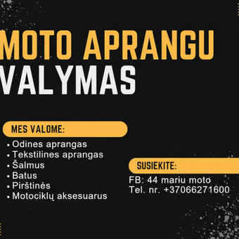 Moto aprangų valymas Kaunas Mariu moto nuotrauka 4