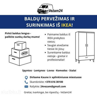 Baldų surinkimas, išardymas Kaunas Tautvydas nuotrauka 1