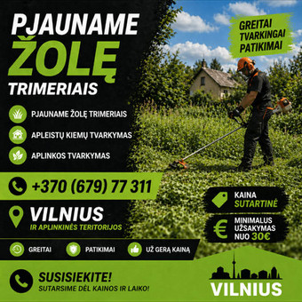 Žolės pjovimas Vilnius Karolis nuotrauka 1